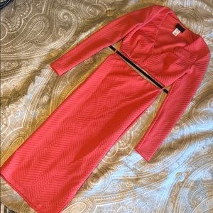 Hot Miami Styles coral dress skirt set